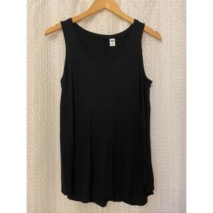 Old Navy - Women's Black Luxe Sleeveless Spandex Blend Tank - S